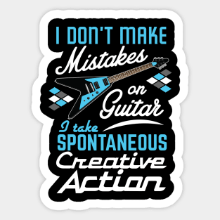 Vintage Rock-n-Roll Guitar - Spontaneous Action Sticker